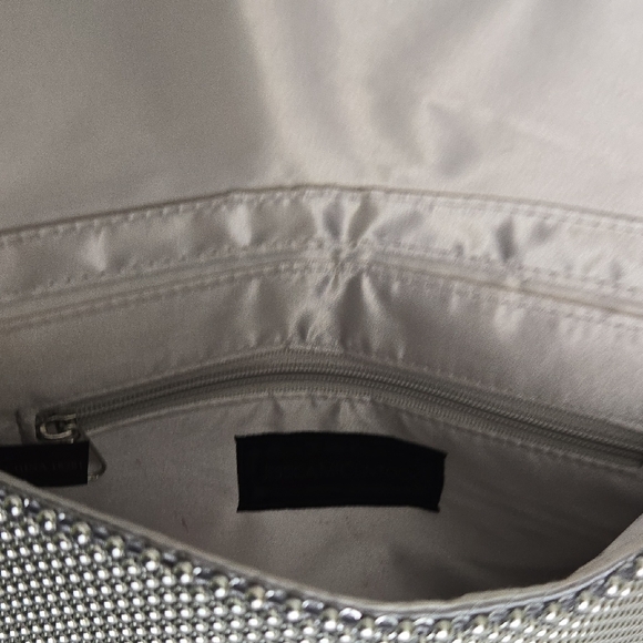 Elegant Jessica McClintock Silver Bead Chain Bag - Picture 3 of 10